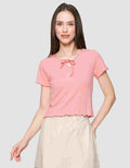 Nevada Rib Ribbon Women's Short Sleeve T-Shirt