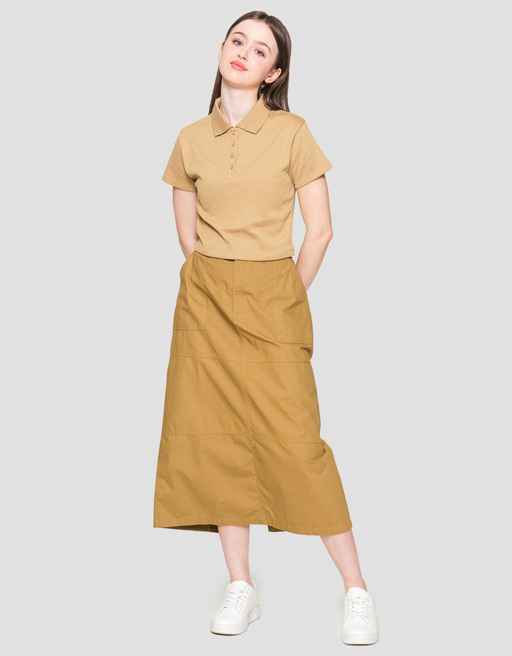 Nevada Rib Kaos Polo Lengan Pendek Wanita