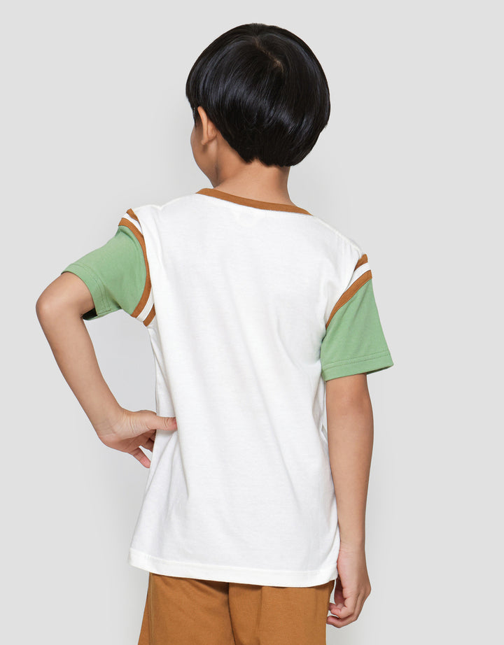 Little M Mighty Beartastic Print Kaos Lengan Pendek Anak Laki-laki