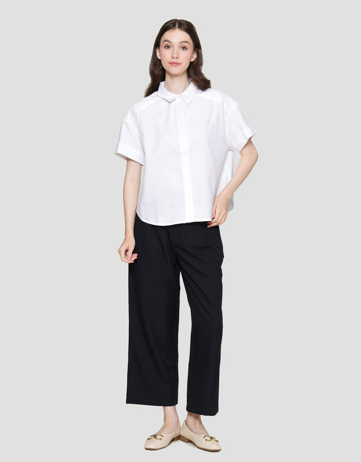 Connexion Twill Kemeja Lengan Pendek Wanita
