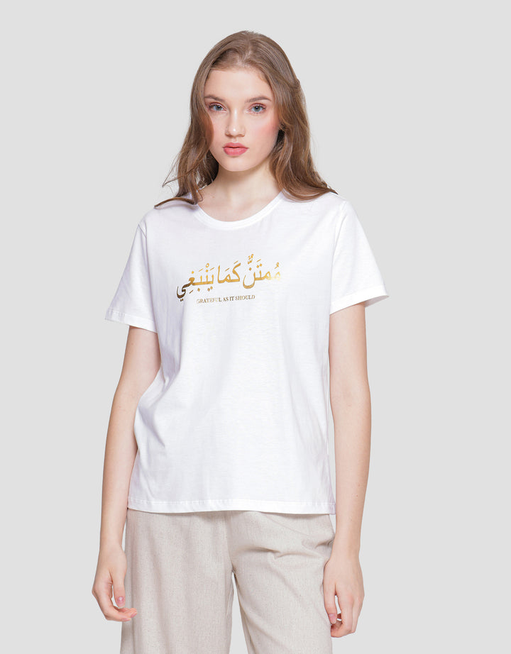 Connexion Arabian Font Kaos Lengan Pendek Wanita
