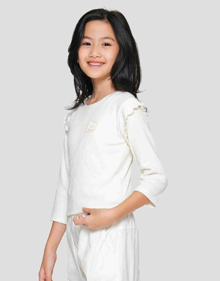Little M Knit Polos Stopper Girls Culottes Pants