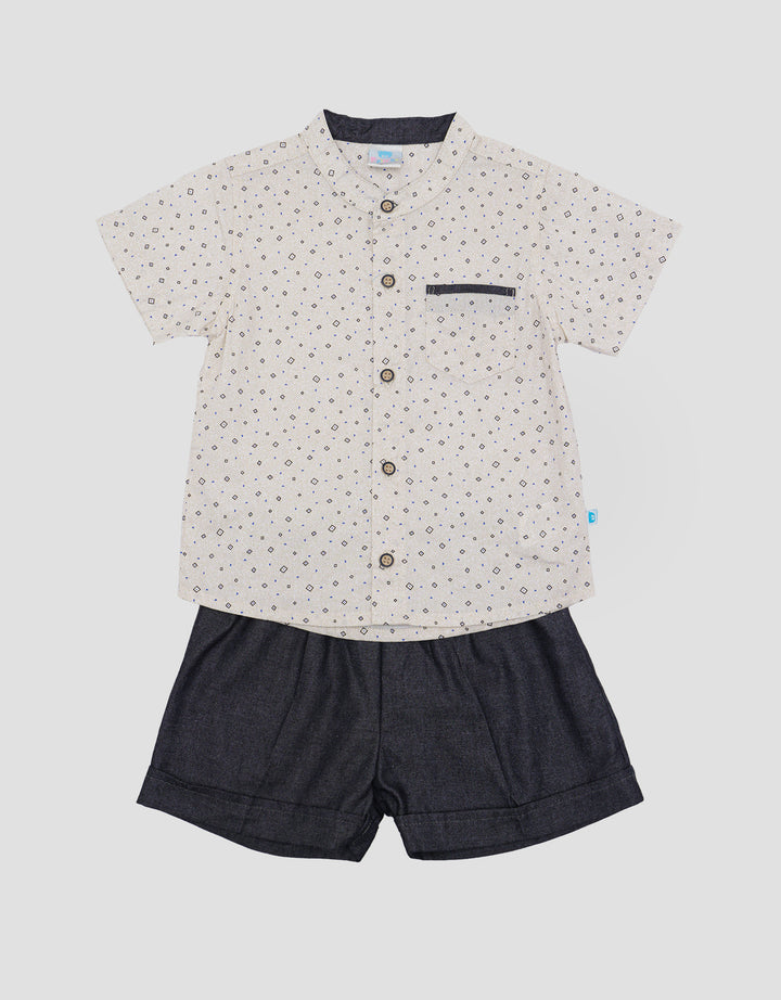 Pipiniko Limas Print Set Pakaian Anak Laki-laki