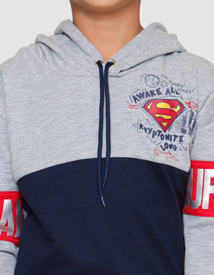 Character Superman Logo Sweater Anak Laki-laki