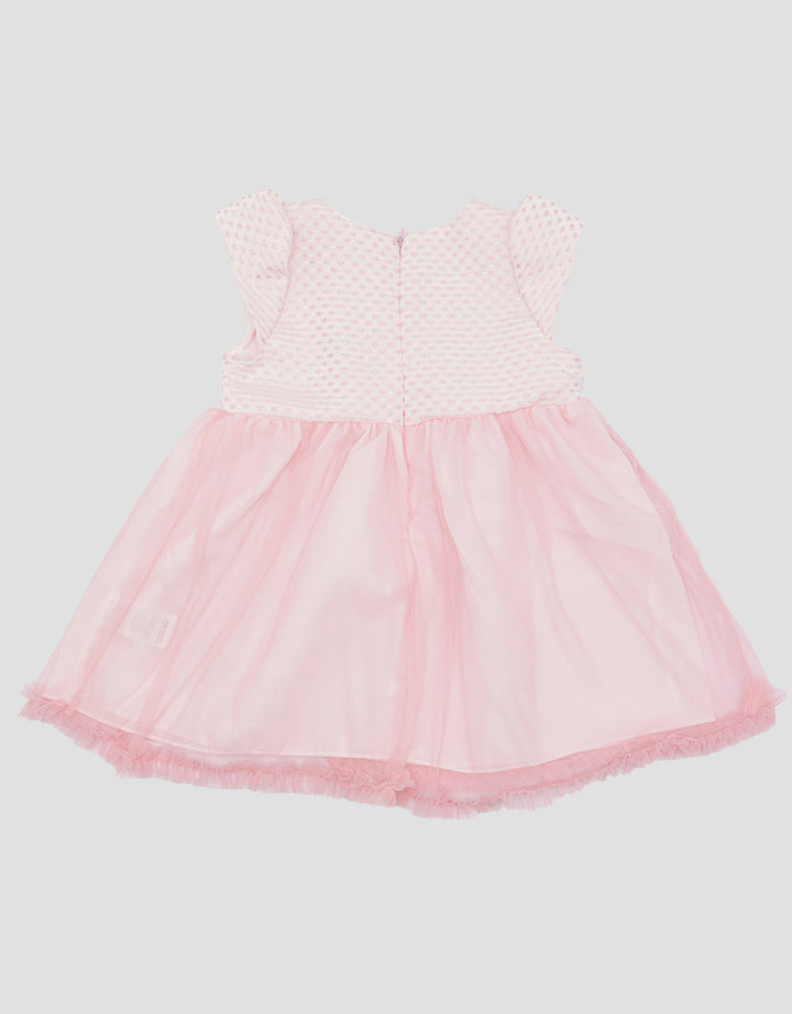 Little M Tekstur Pita Midi Dress Anak Perempuan