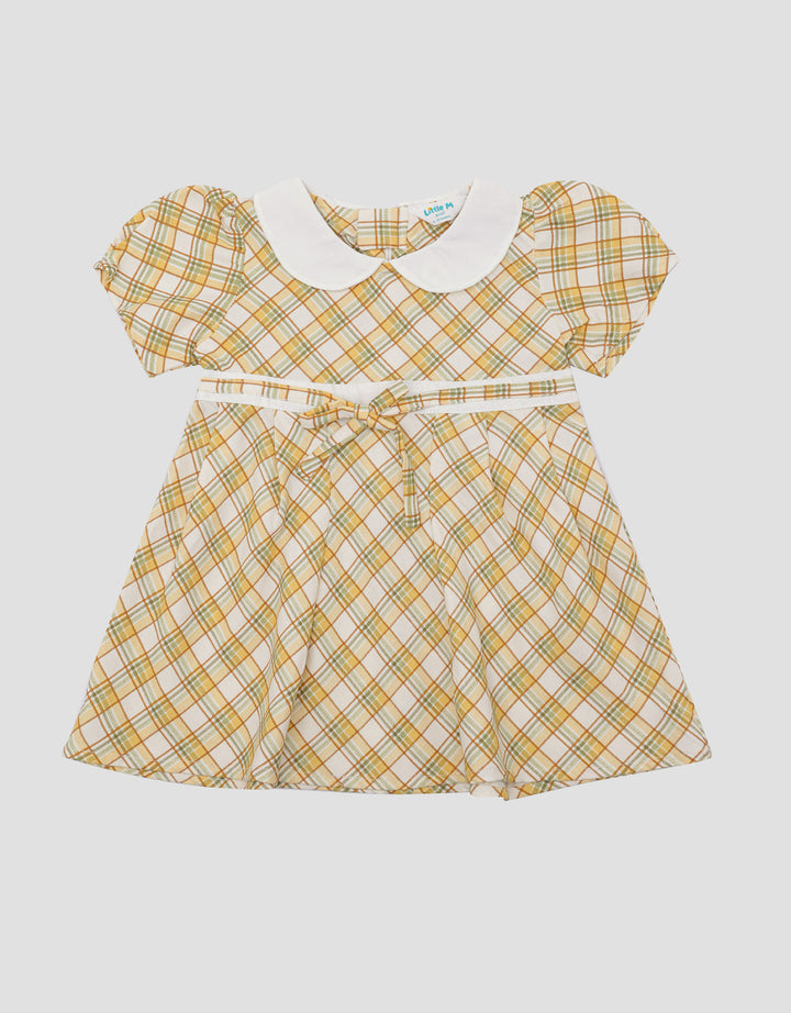 Little M Kotak Miring Midi Dress Anak Perempuan