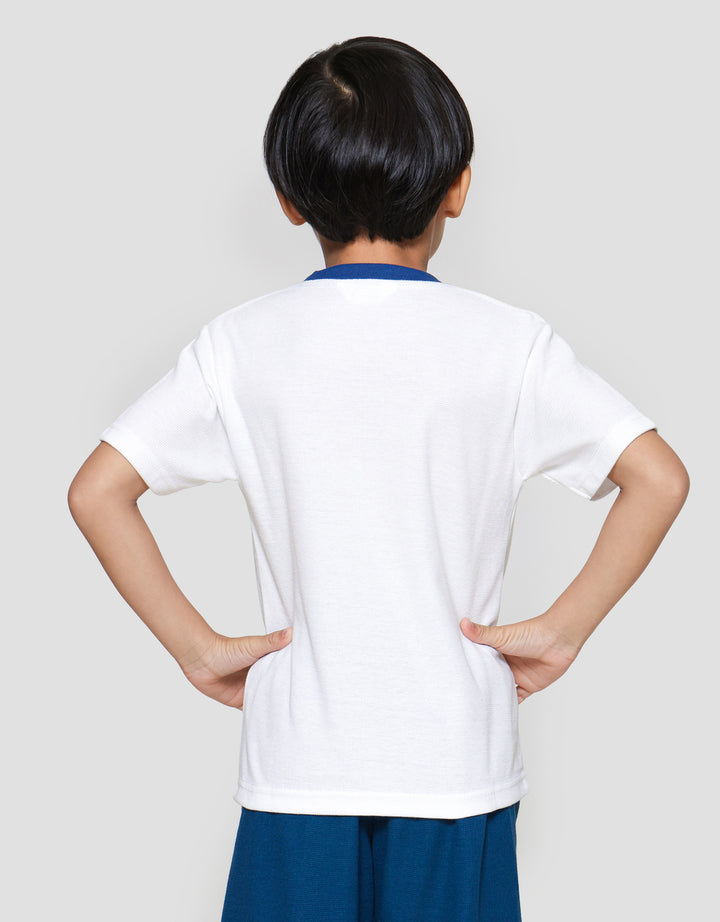 Little M Texture Waffle Kantong Farmlife Kaos Lengan Pendek Anak Laki-Laki