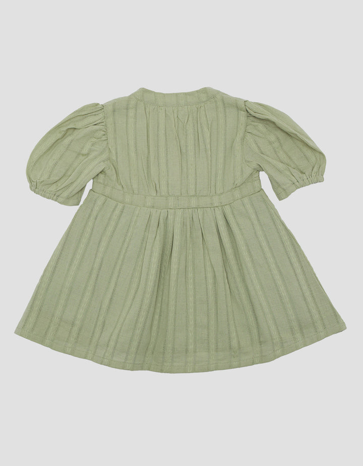 Little M Tesktur With Drawstring Midi Dress Anak Perempuan