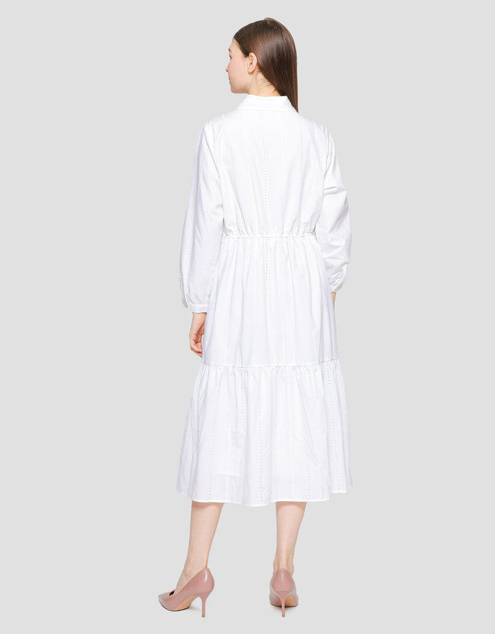 Suko Eyelet Women's Long Sleeve Dress