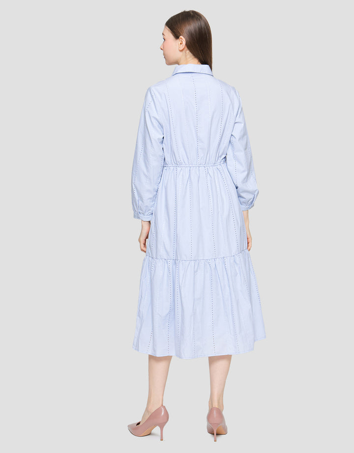Suko Eyelet Women's Long Sleeve Dress