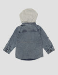 Little M Hoodie Denim Boys Shirt