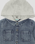 Little M Hoodie Denim Kemeja Anak Laki-laki