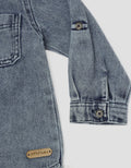 Little M Hoodie Denim Kemeja Anak Laki-laki