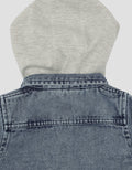 Little M Hoodie Denim Kemeja Anak Laki-laki