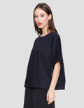 St. Yves Boxy Blouse With Side Slit Kaos Wanita