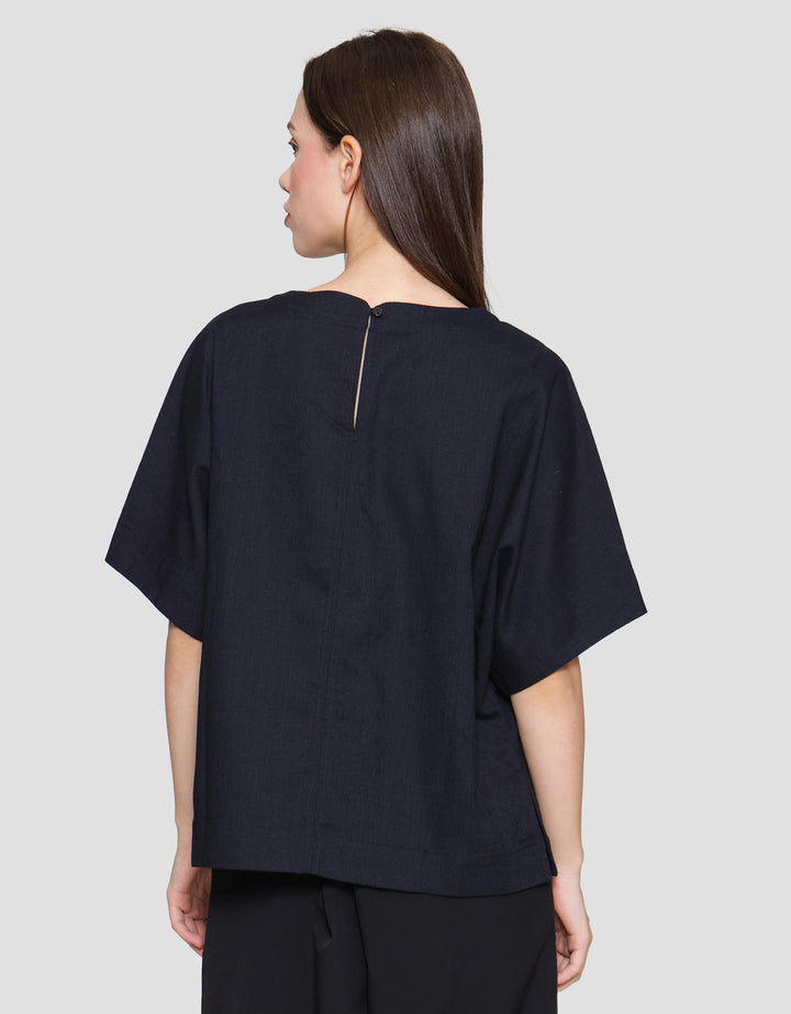 St. Yves Boxy Blouse With Side Slit Kaos Wanita