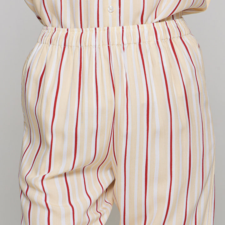 Nevada Stripe Arpicot Baju Tidur Set Wanita