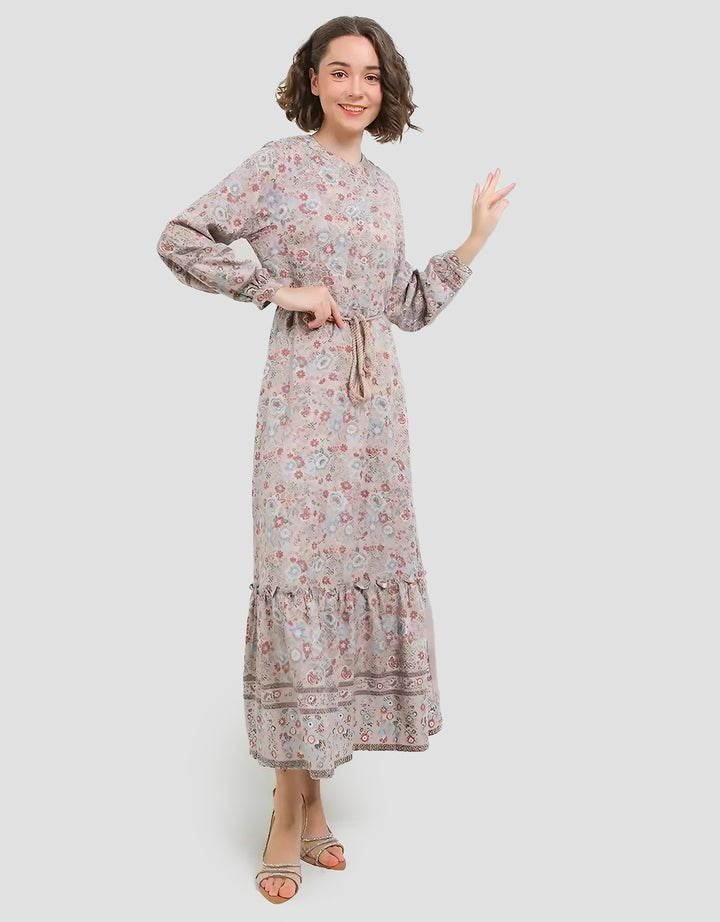 Expand Hera Dress Gaun Motif Bunga Wanita