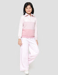 Nevada Gradasi Zip Up Collar Sweater Anak Perempuan