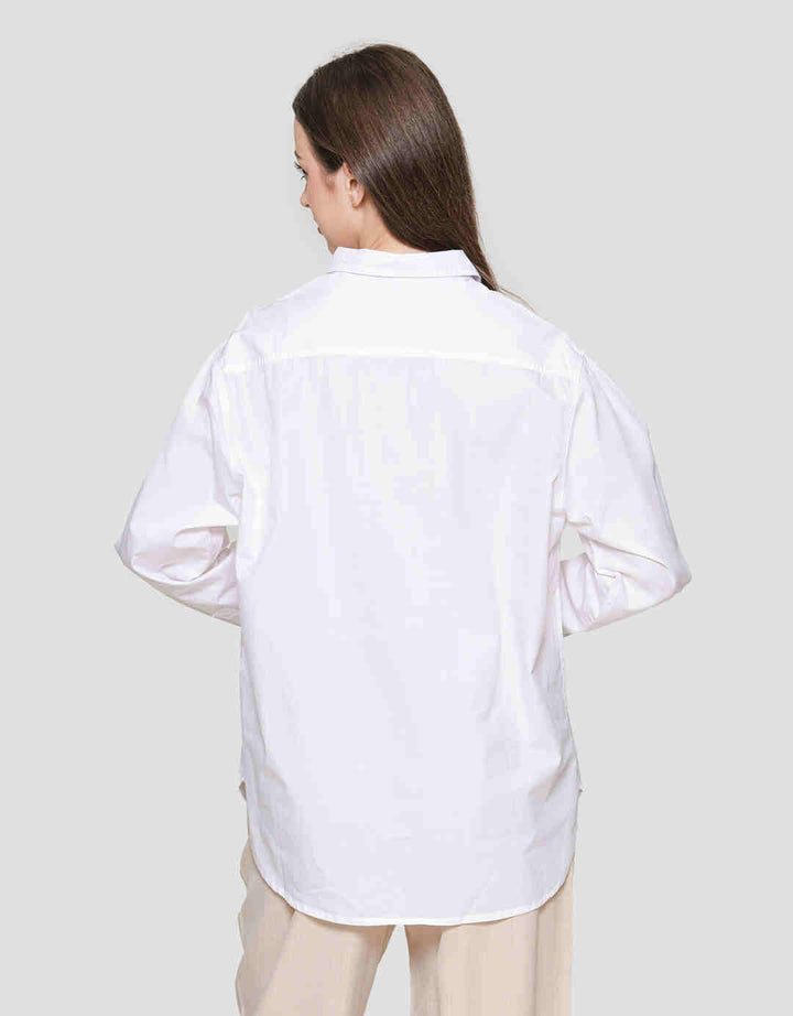 Connexion Plain Oversized Kemeja Lengan Panjang Wanita
