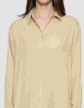 Nevada Regular Rayon Slub Kemeja Lengan Panjang Wanita
