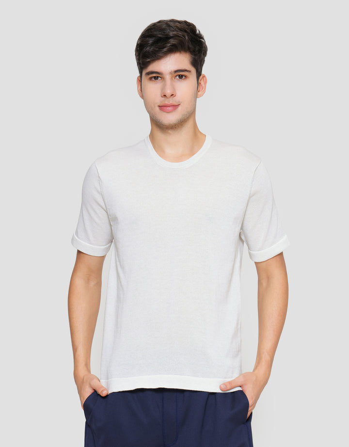 Cole Short Sleeve T-Shirt Flat Knit Round Neck