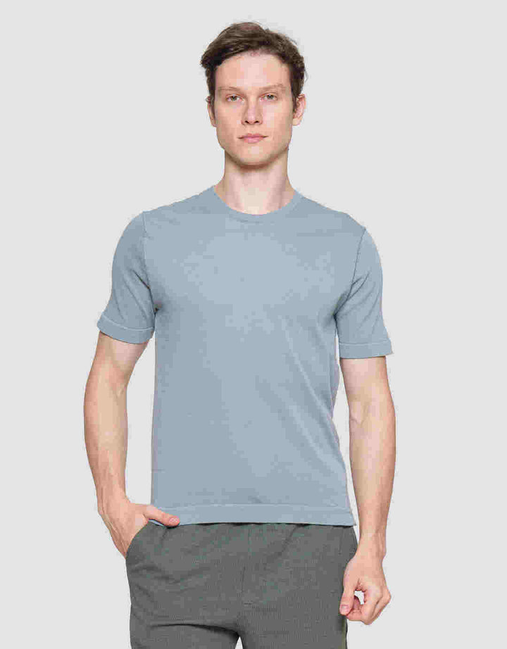 Cole Short Sleeve T-Shirt Flat Knit Round Neck