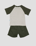 Pipiniko Raglan With Stripe Short Woven Boys Clothes Set