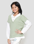 Nevada Boxy Knit 2 Pcs Look Alike Sweater Anak Perempuan