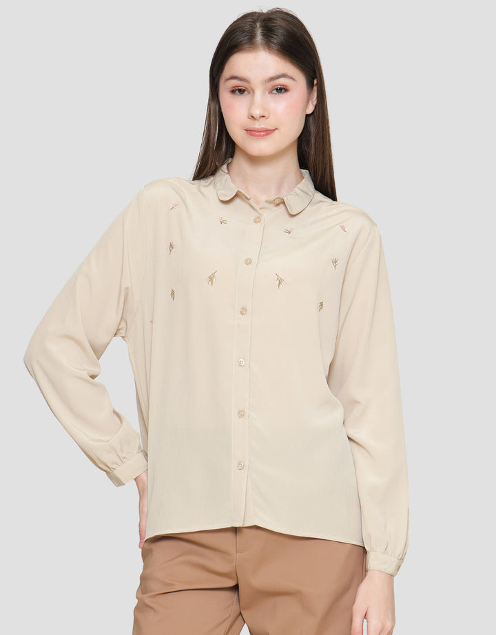 Connexion Neck Crinkle Kemeja Wanita