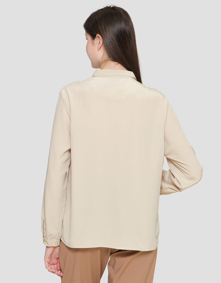 Connexion Neck Crinkle Kemeja Wanita