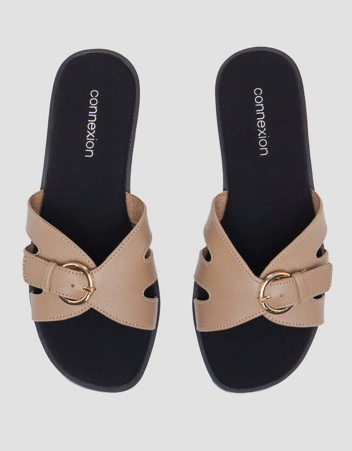 Connexion Buckle Sandal Slipper Wanita