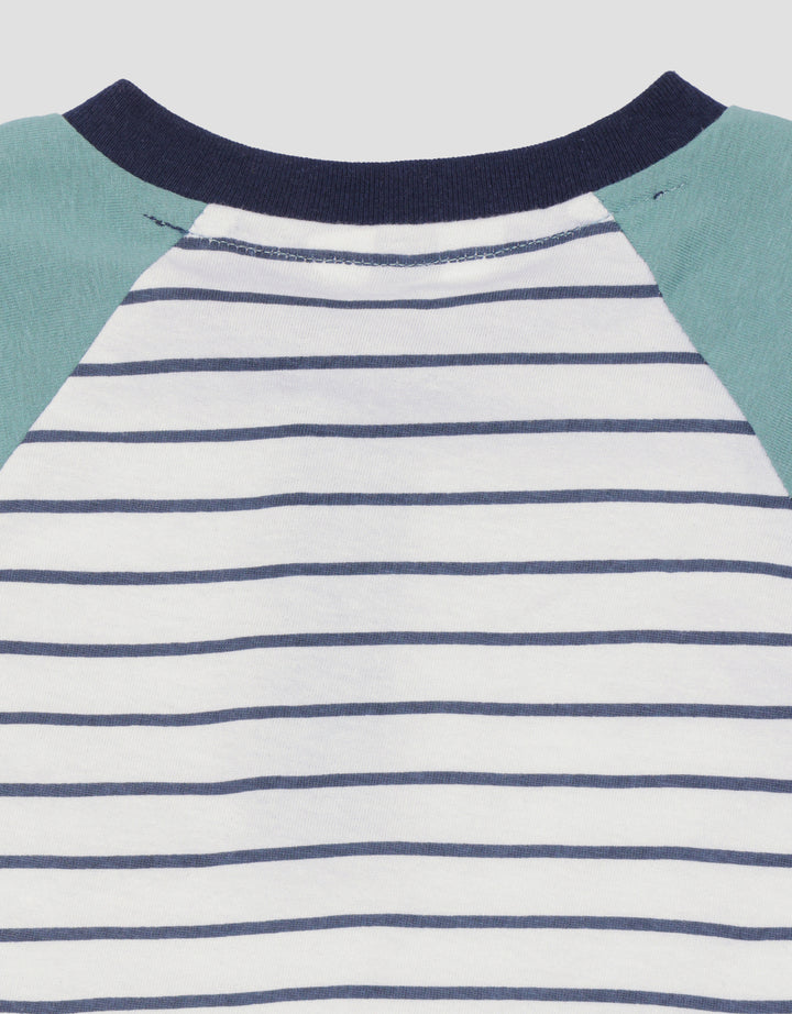 Little M Raglan Stripe Set Pakaian Anak Bayi