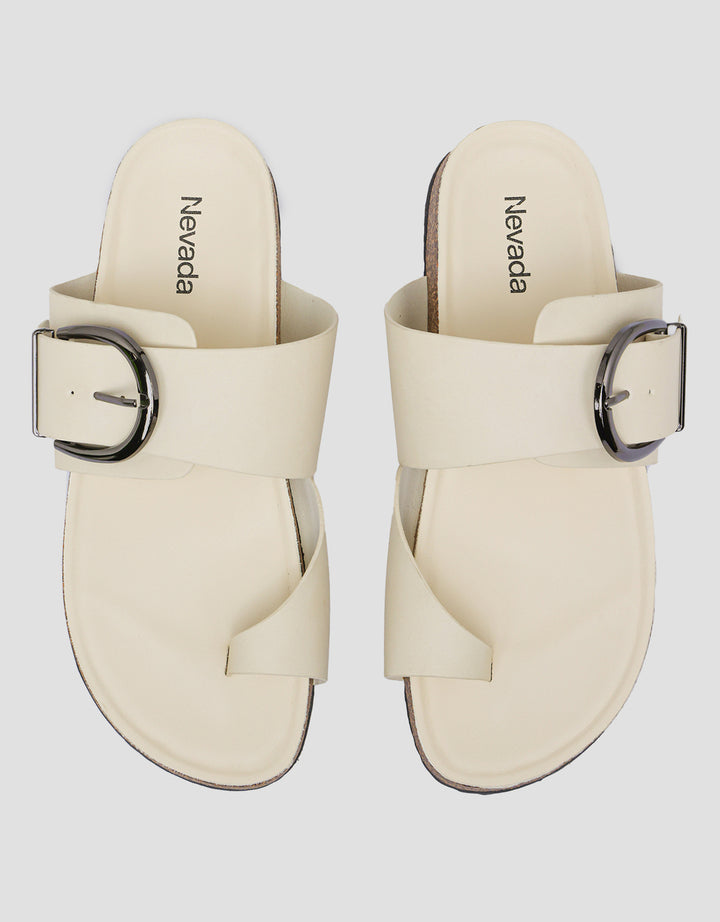 Nevada Buckle Sandal Slipper Wanita