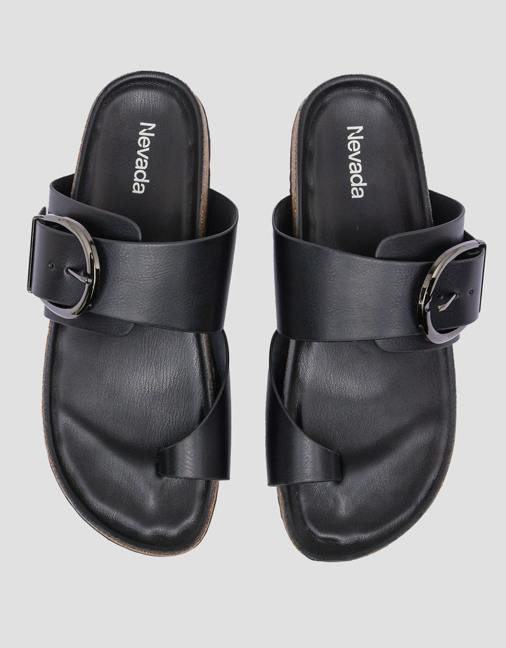 Nevada Buckle Sandal Slipper Wanita