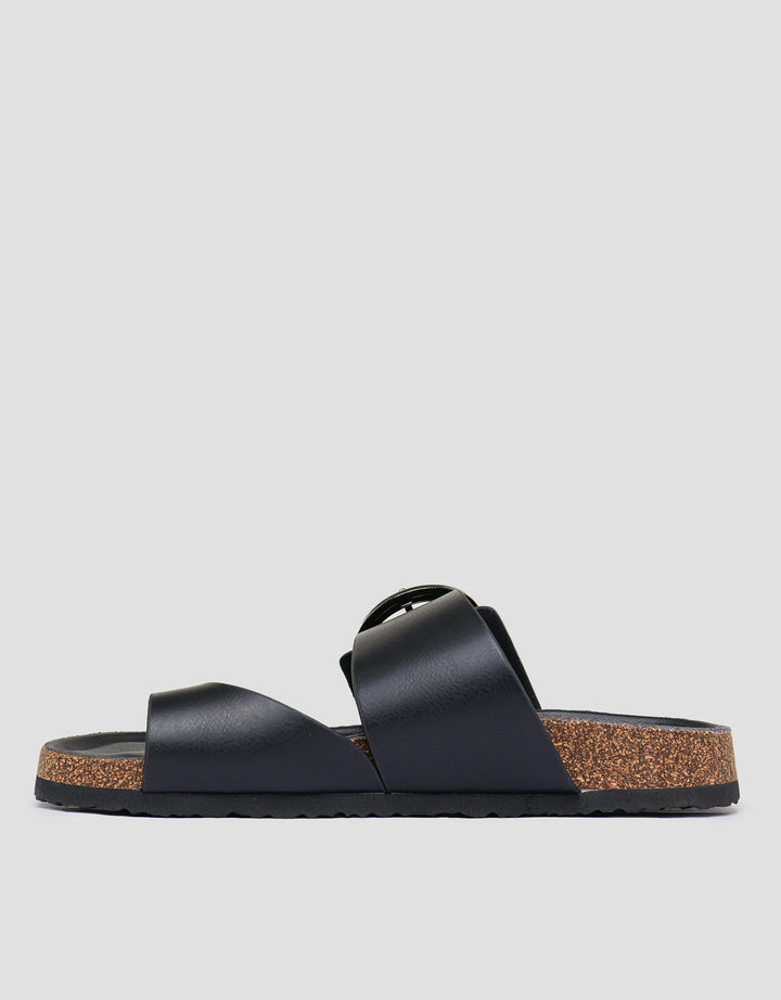 Nevada Buckle Sandal Slipper Wanita