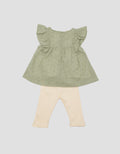 Little M 2 Pcs Tekstur Baju Set Bayi Perempuan