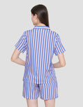 Nevada Stripe Mix Baju Tidur Pendek Setelan Wanita