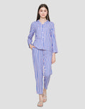 Nevada Stripe Mix Baju Tidur Set Wanita