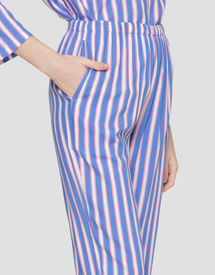 Nevada Stripe Mix Baju Tidur Set Wanita