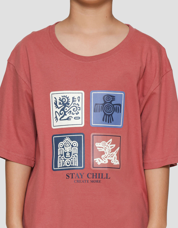 Nevada Print Etnic 1 Kaos Lengan Pendek Anak Laki-Laki