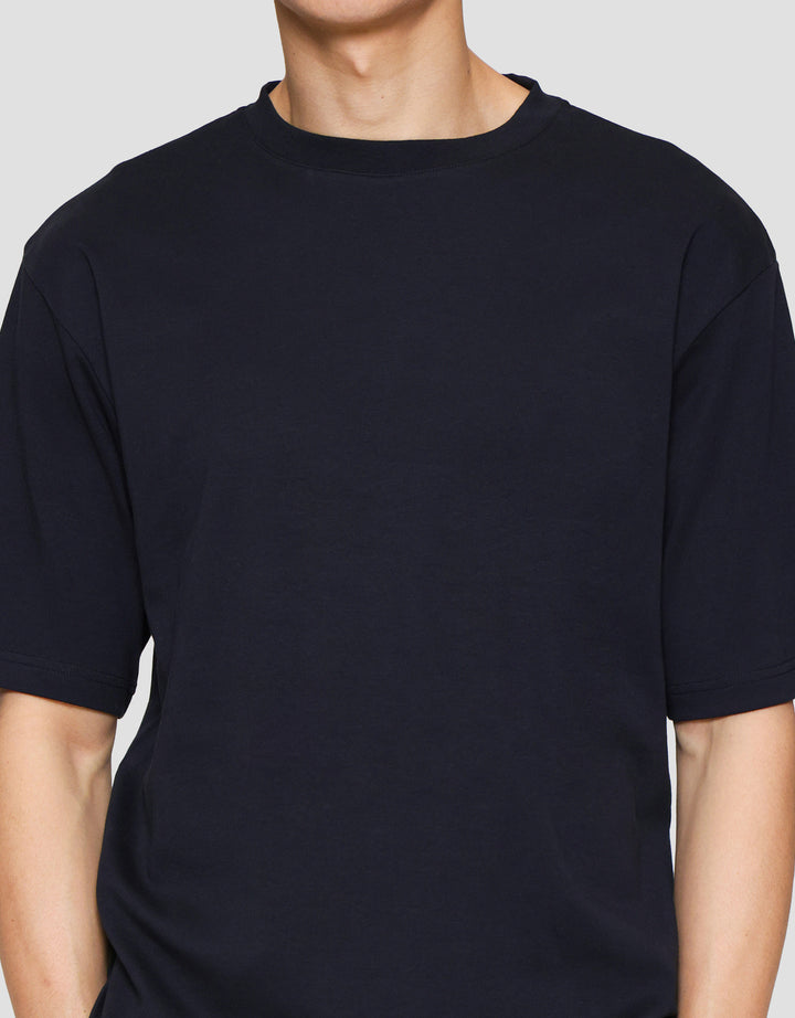 Suko Oversized Interlock Tee Ss Kerah Bulat Kaos Lengan Pendek Pria