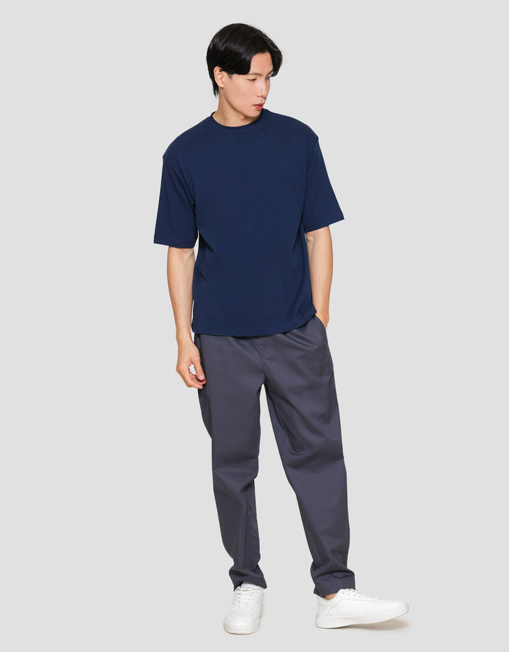 Suko Oversized Interlock Tee Ss Kerah Bulat Kaos Lengan Pendek Pria