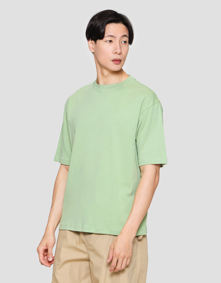 Suko Oversized Interlock Tee Ss Kerah Bulat Kaos Lengan Pendek Pria