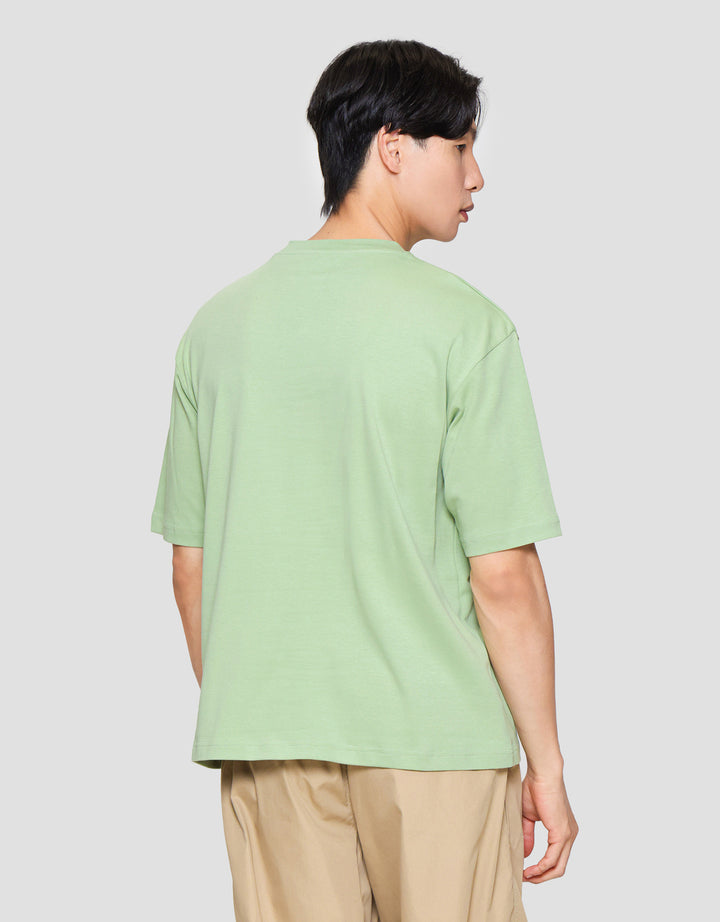 Suko Oversized Interlock Tee Ss Kerah Bulat Kaos Lengan Pendek Pria