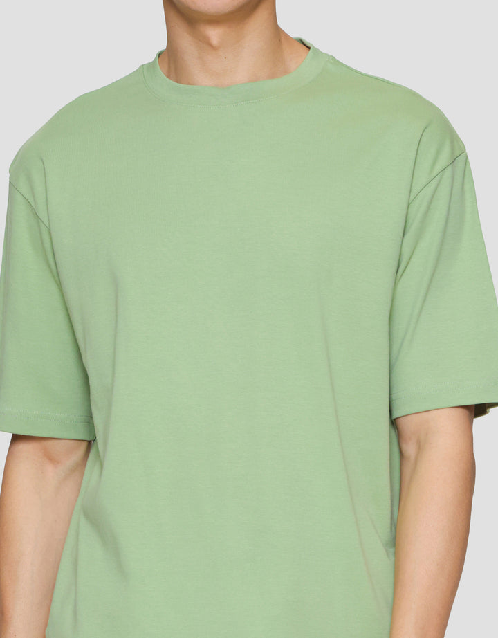 Suko Oversized Interlock Tee Ss Kerah Bulat Kaos Lengan Pendek Pria