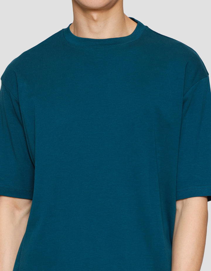 Suko Oversized Interlock Tee Ss Kerah Bulat Kaos Lengan Pendek Pria