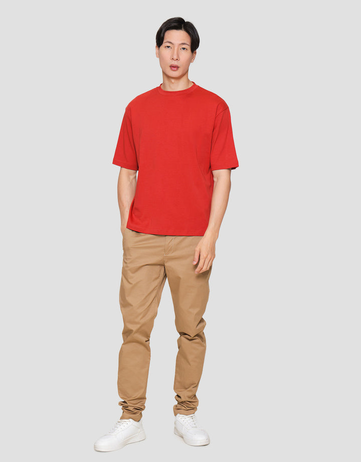 Suko Oversized Interlock Tee Ss Kerah Bulat Kaos Lengan Pendek Pria