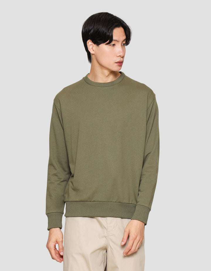 Suko Sweater Baby Terry Sweatshirt Kerah Bulat Lengan PanjangPria