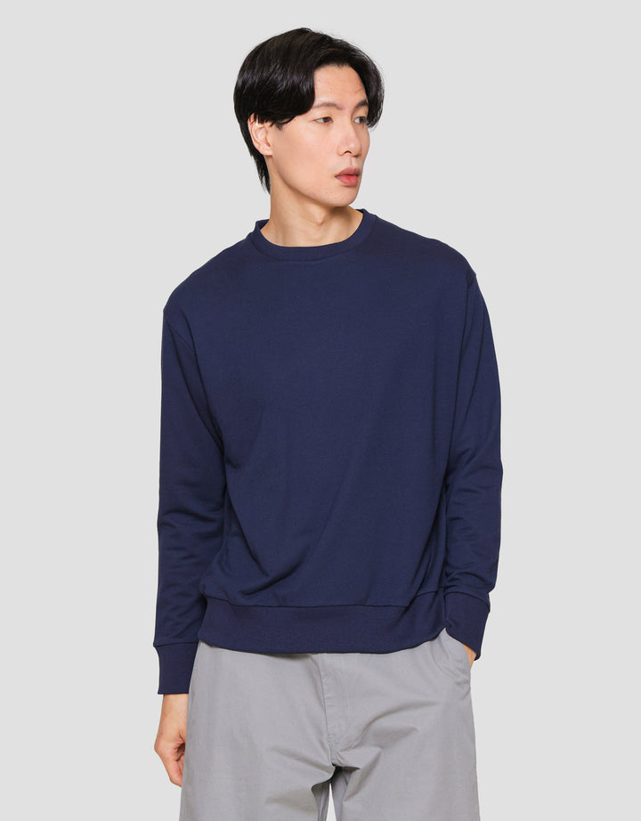 Suko Sweater Baby Terry Sweatshirt Kerah Bulat Lengan PanjangPria